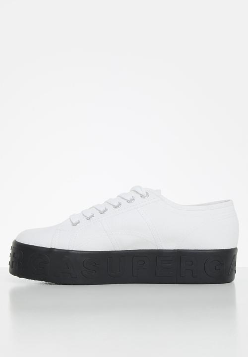 SUPERGA - 2790 3d lettering 3d rubber logo platfrom - white & black