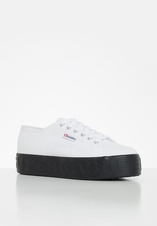 SUPERGA - 2790 3d lettering 3d rubber logo platfrom - white & black