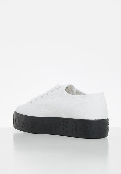 SUPERGA - 2790 3d lettering 3d rubber logo platfrom - white & black