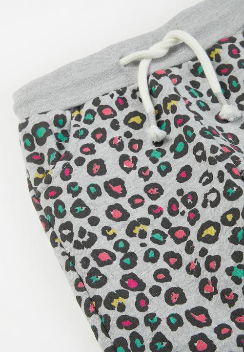 MINOTI - Baby girls basic aop fleece sweat set - grey