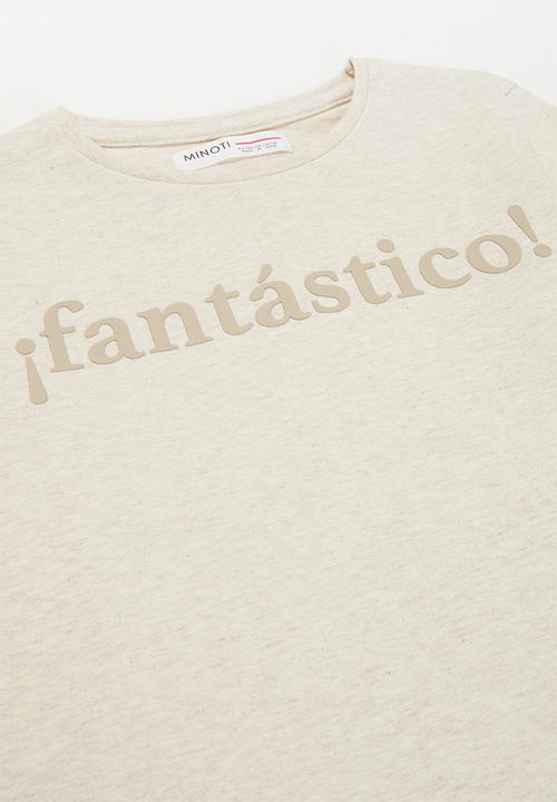 MINOTI - Girls basic fantastic top - oatmeal