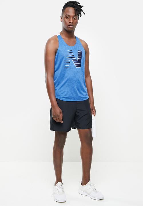 New Balance  - Fast flight singlet print - blue
