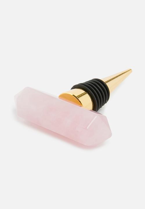 Four One Wine - Anza stylish gemstone wine stopper- rose quartz