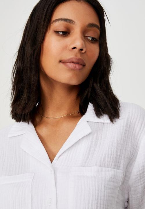 Cotton On - Erika short sleeve shirt - white