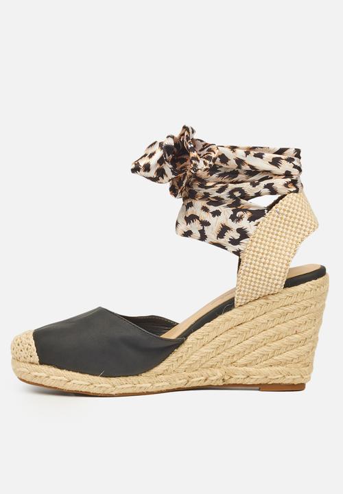 Miss Black - Jojo1 espadrille wedge - black
