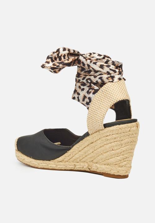 Miss Black - Jojo1 espadrille wedge - black