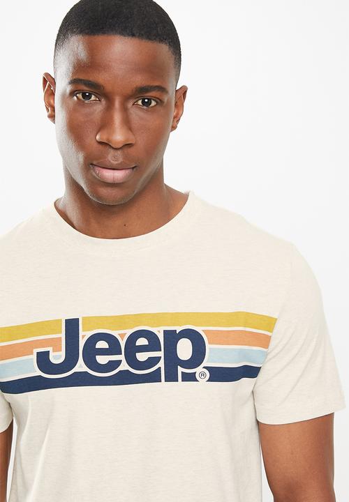 JEEP - Core logo tee - oatmeal melange 