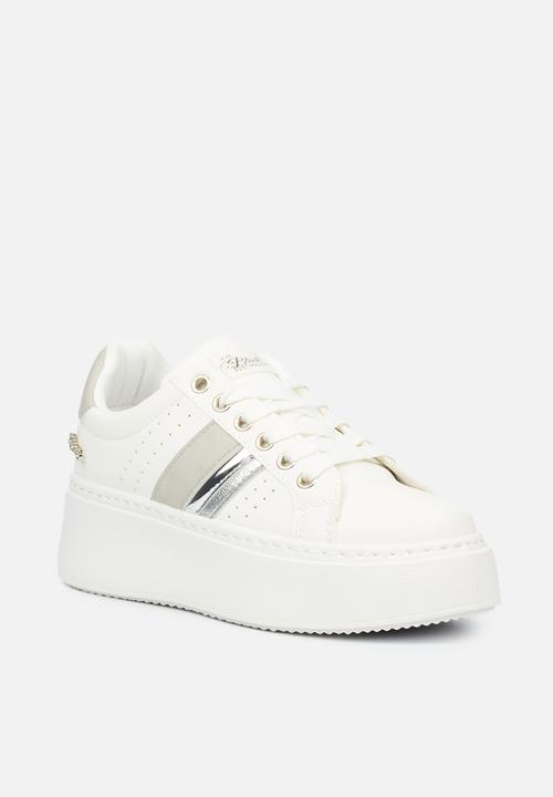 Miss Black - Trio4 flatform sneaker - white