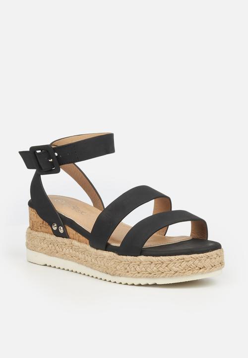 Miss Black - Steffi espadrille wedge - black