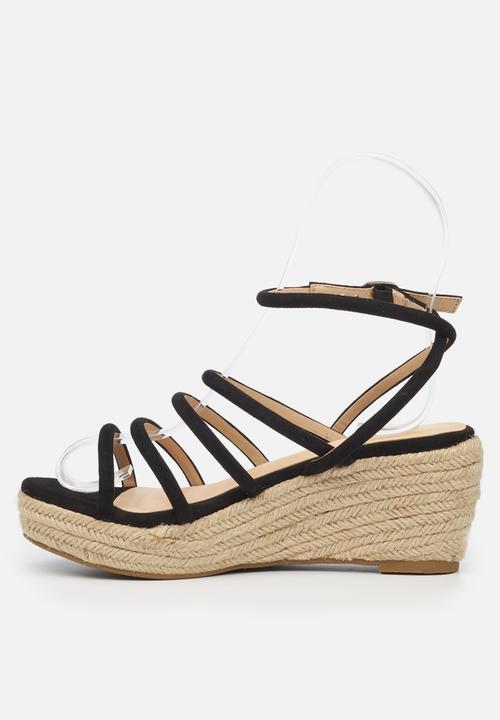Miss Black - Naples1 espadrille wedge - black