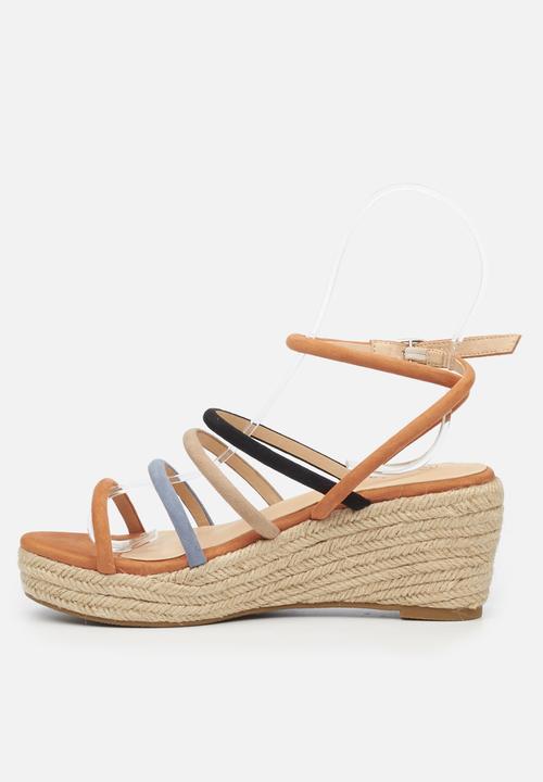 Miss Black - Naples1 espadrille wedge - orange 