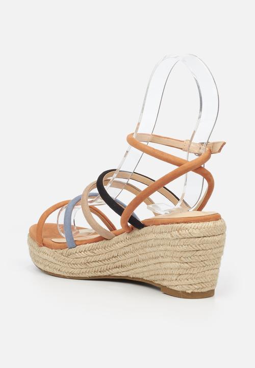 Miss Black - Naples1 espadrille wedge - orange 