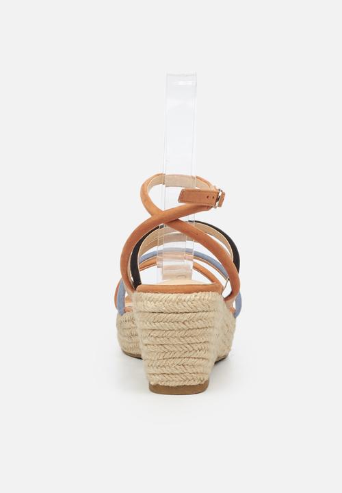 Miss Black - Naples1 espadrille wedge - orange 