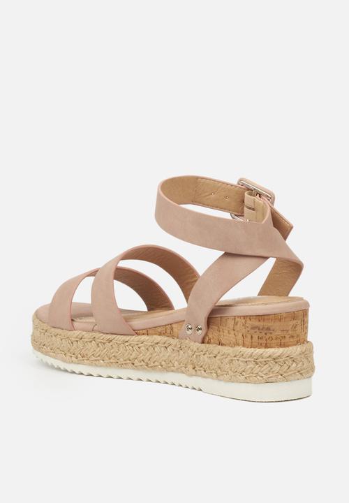 Miss Black - Steffi espadrille wedge - pink