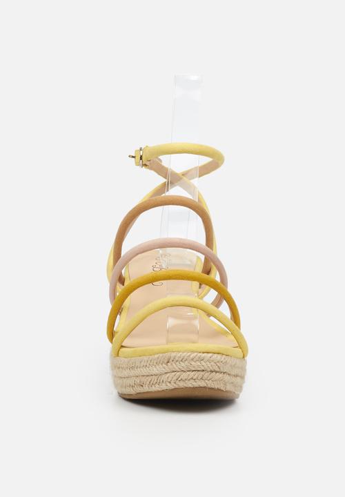 Miss Black - Naples1 espadrille wedge - yellow