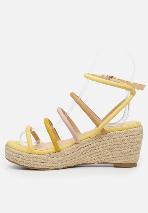 Miss Black - Naples1 espadrille wedge - yellow