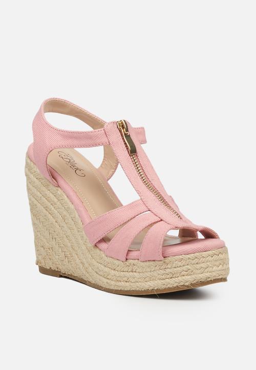 Miss Black - Threat2 espadrille wedge - pink