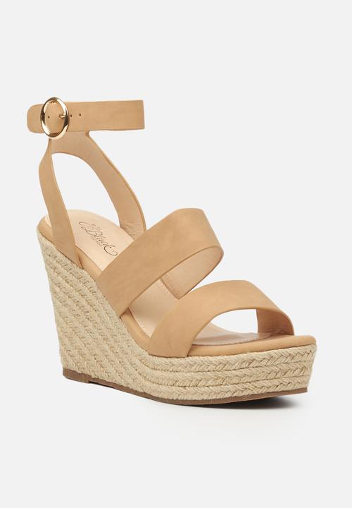 Miss Black - Threat1 espadrille wedge - neutral