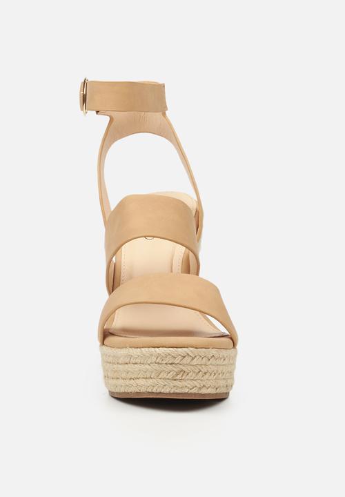 Miss Black - Threat1 espadrille wedge - neutral