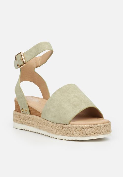 Miss Black - Steffi espadrille wedge - mint