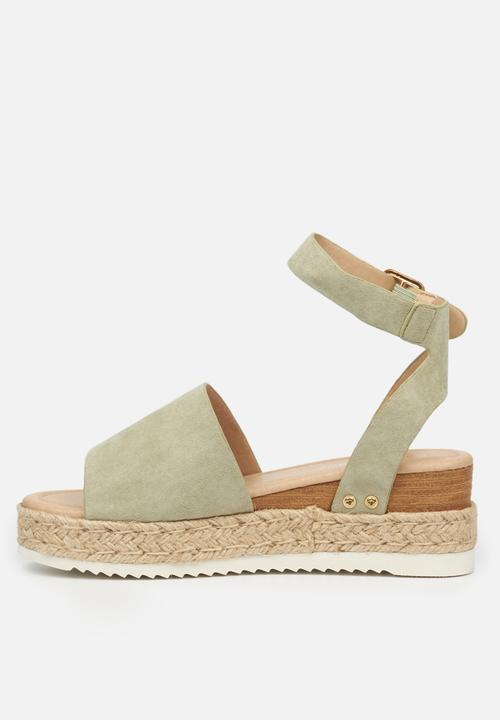 Miss Black - Steffi espadrille wedge - mint