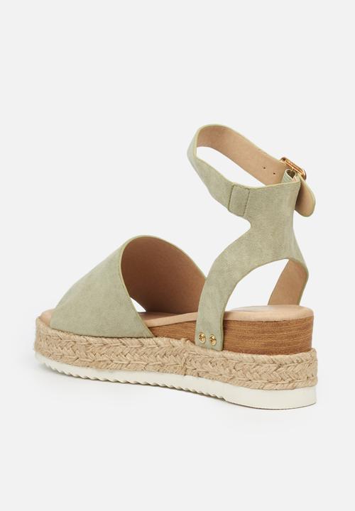 Miss Black - Steffi espadrille wedge - mint