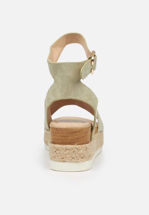 Miss Black - Steffi espadrille wedge - mint