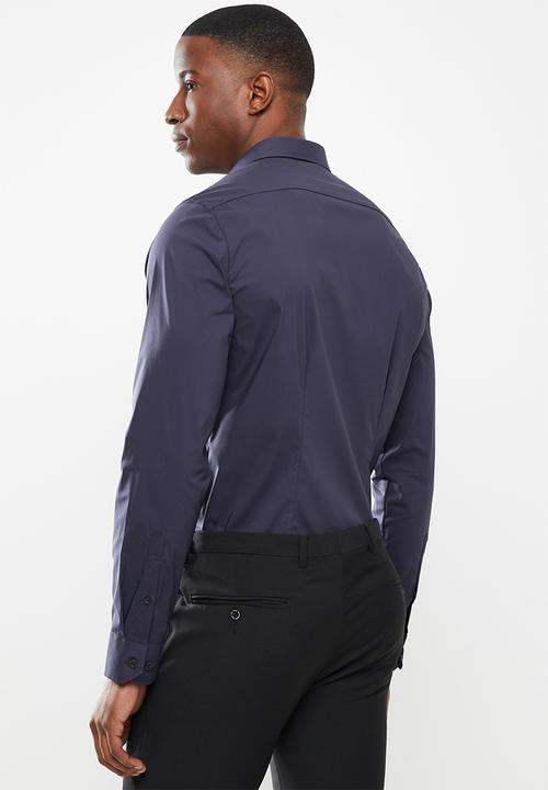 POLO - Christian slim fit long sleeve shirt - navy