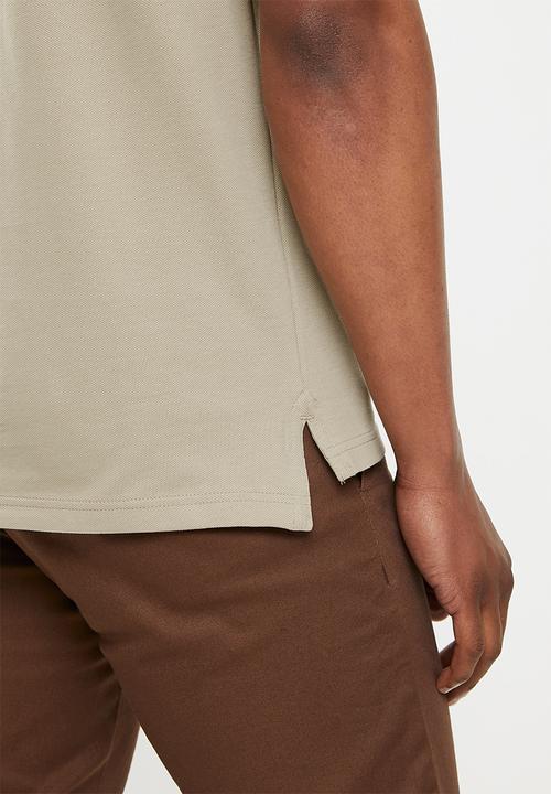 POLO - Carter pique short sleeve golfer - stone