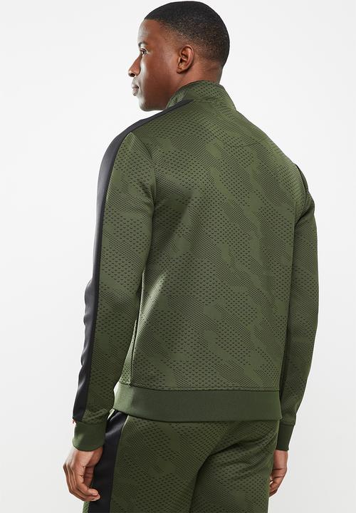 S.P.C.C - Shia regular fit zip through track top - green