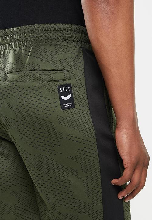 S.P.C.C - Koban regular fit elasticated shorts - green