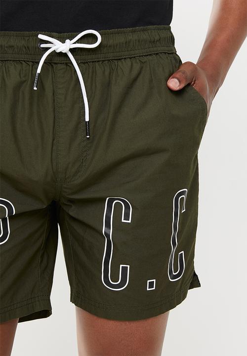 S.P.C.C - Madsen regular fit elasticated shorts - green