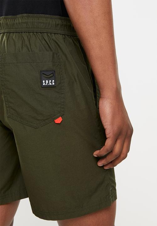 S.P.C.C - Madsen regular fit elasticated shorts - green