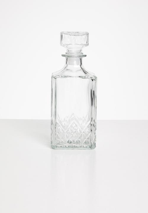 Excellent Houseware - Crista decanter & glass set- clear