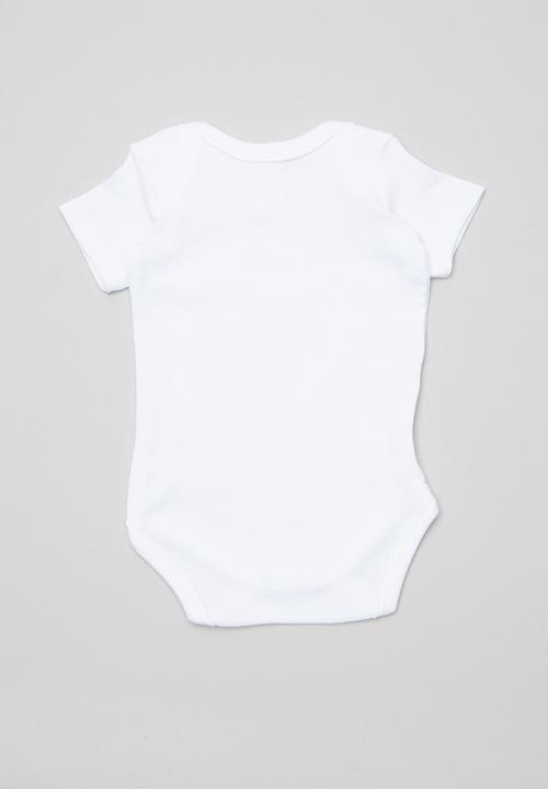 Superbalist - Baby 5 pack short sleeve vest - white