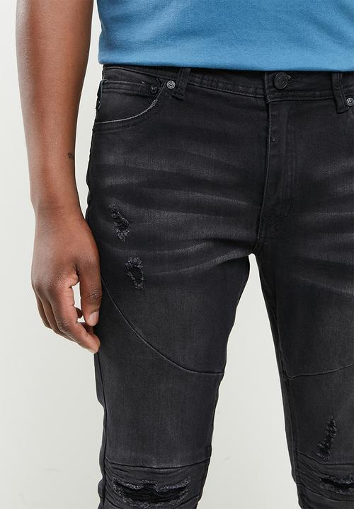 S.P.C.C - Apex trench fit super skinny jeans - black