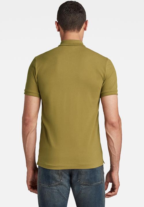 G-STAR - Dunda slim polo short sleeve - light antic green