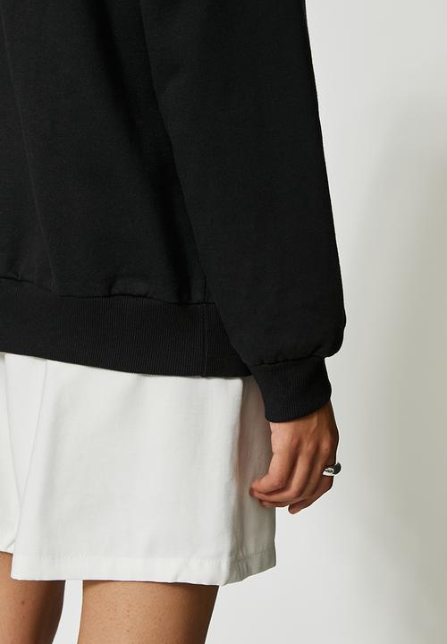 Superbalist - Graphic crew neck sweat - black