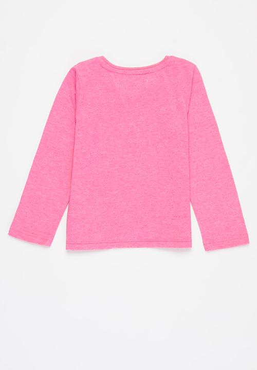 MINOTI - Girls basic smiles top - pink