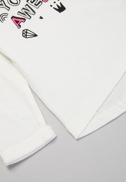 MINOTI - Girls basic awesome top - white