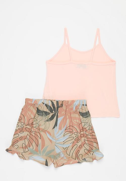 Superbalist - Sleep cami & short - pink/paint splatter