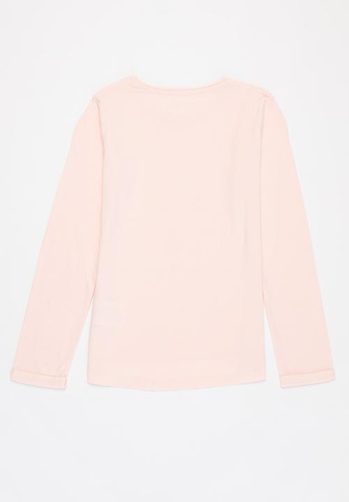 MINOTI - Girls basic hearts top - pink