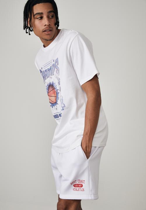 Factorie - Graphic track short - white