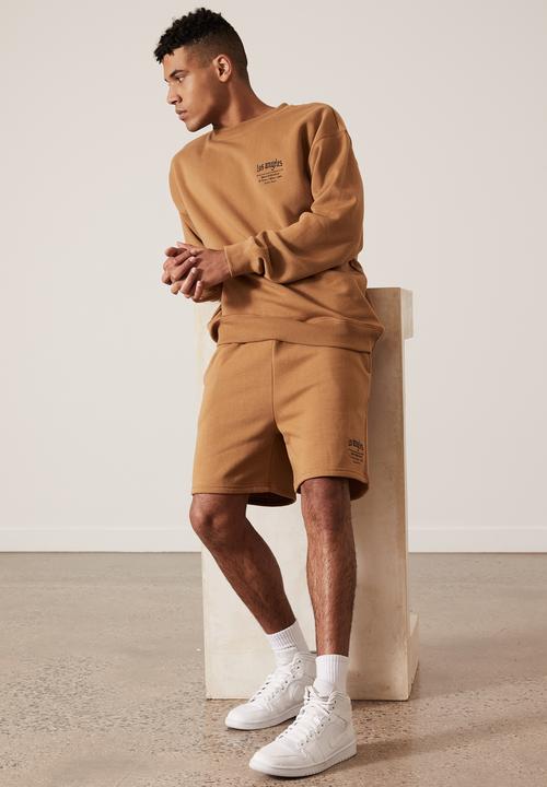 Factorie - Graphic track short - tan