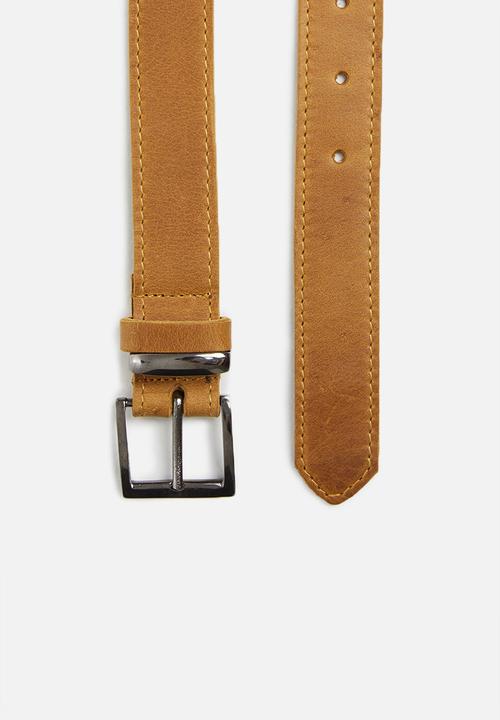 Superbalist - Saabir leather belt - tan