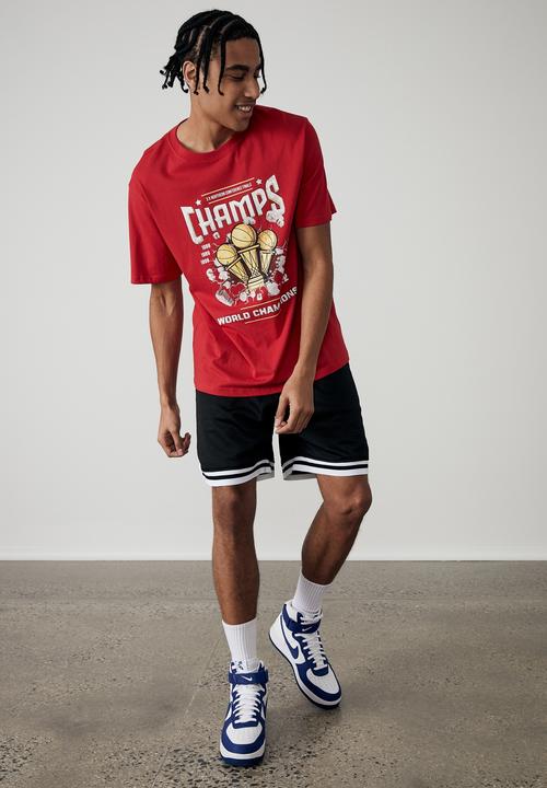 Factorie - Regular graphic t-shirt - red