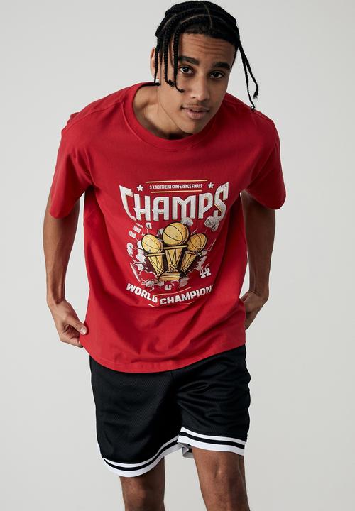 Factorie - Regular graphic t-shirt - red