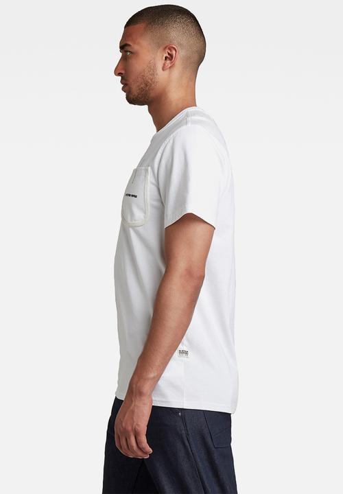 G-STAR - Pocket logo r t - white