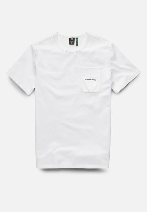 G-STAR - Pocket logo r t - white