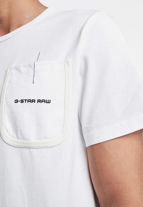 G-STAR - Pocket logo r t - white